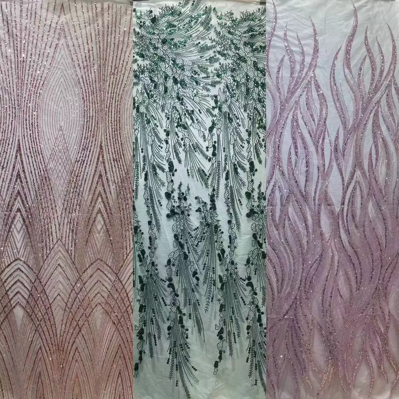 Wholesale Beautiful 3d Flower Beaded Cheap Textile Embroidery Fabric Swiss Voile Lace Trim 2021