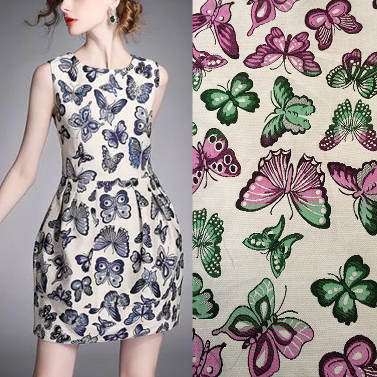 Warp Textile Printing Embroidery Fabric Jacquard Fabric for Dress